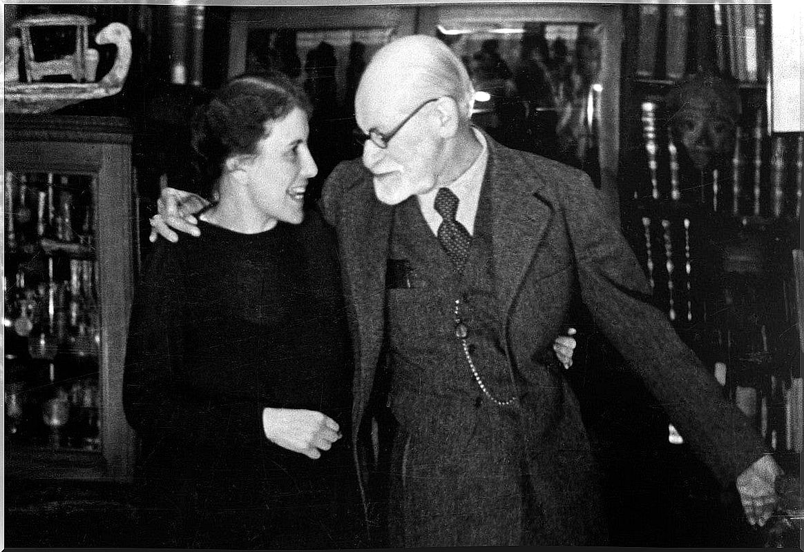 Anna Freud with her father