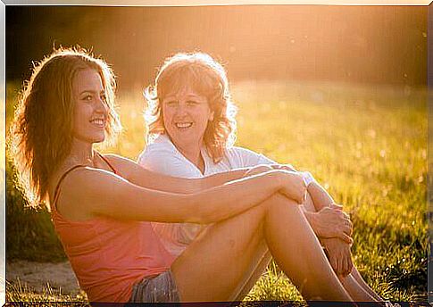 Mother laughing when negotiating with your teenage son