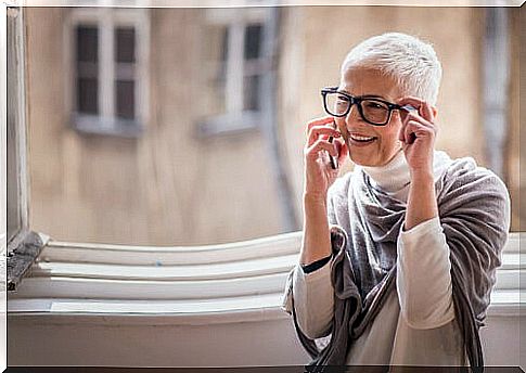 Senior woman talking on the phone