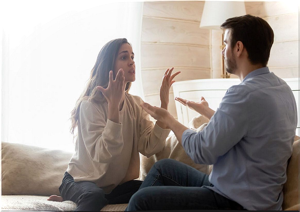 Woman arguing with her husband