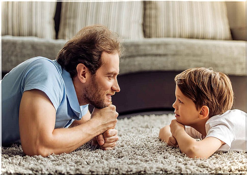 Father and son parenting styles