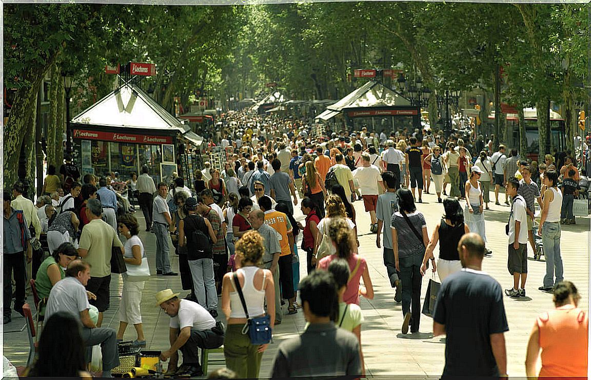 People walking