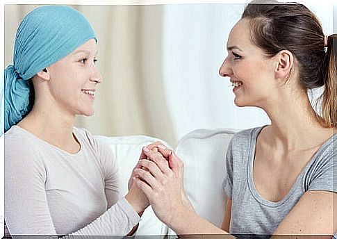 Woman with cancer and her therapist