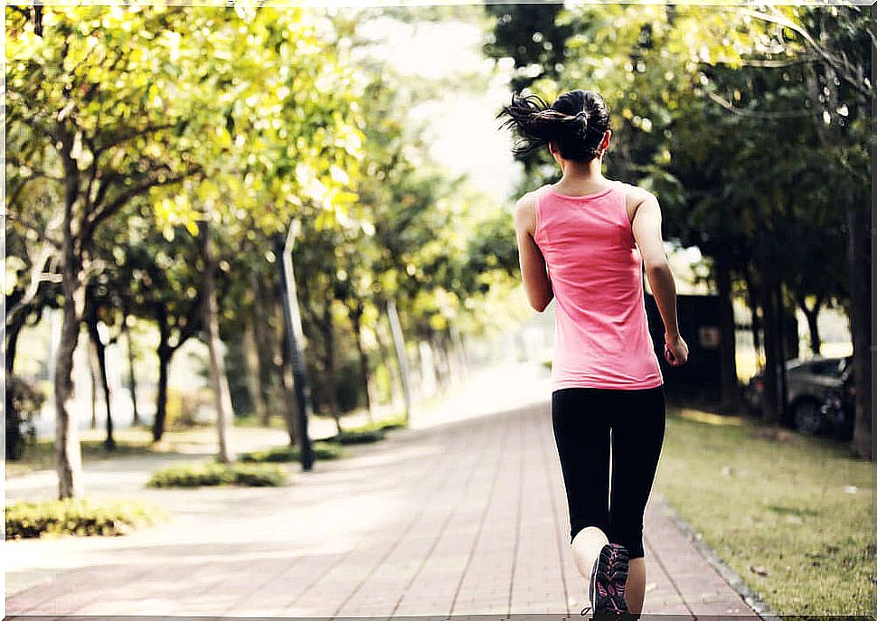 Woman exercising