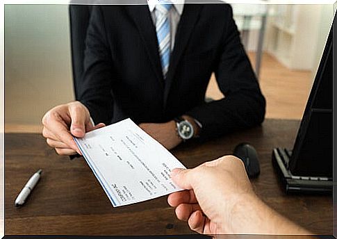 Man applying for a loan in the bank